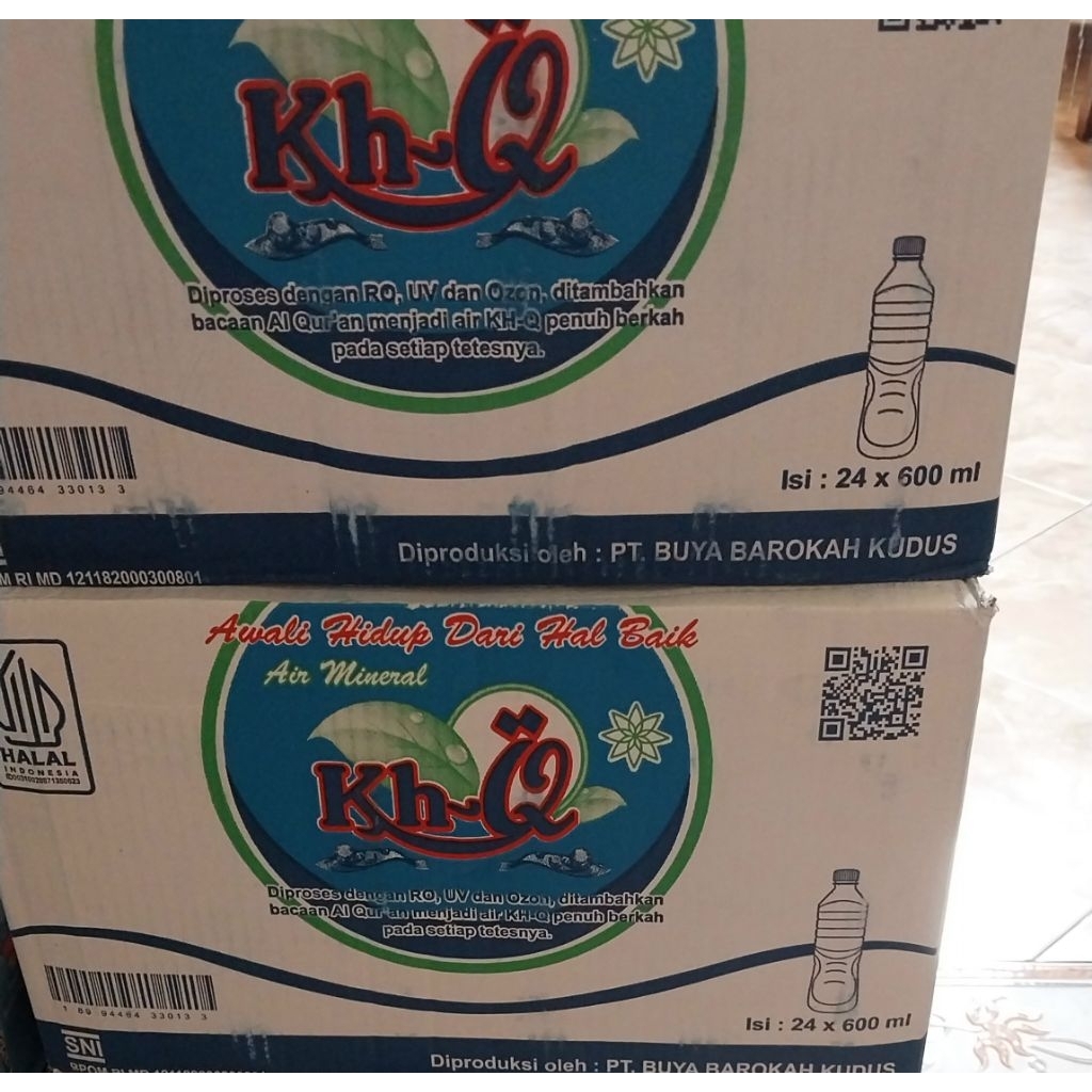 1 Dus Air Minum Khotmil Qur'an Kh-Q Isi 24 botol @600ml