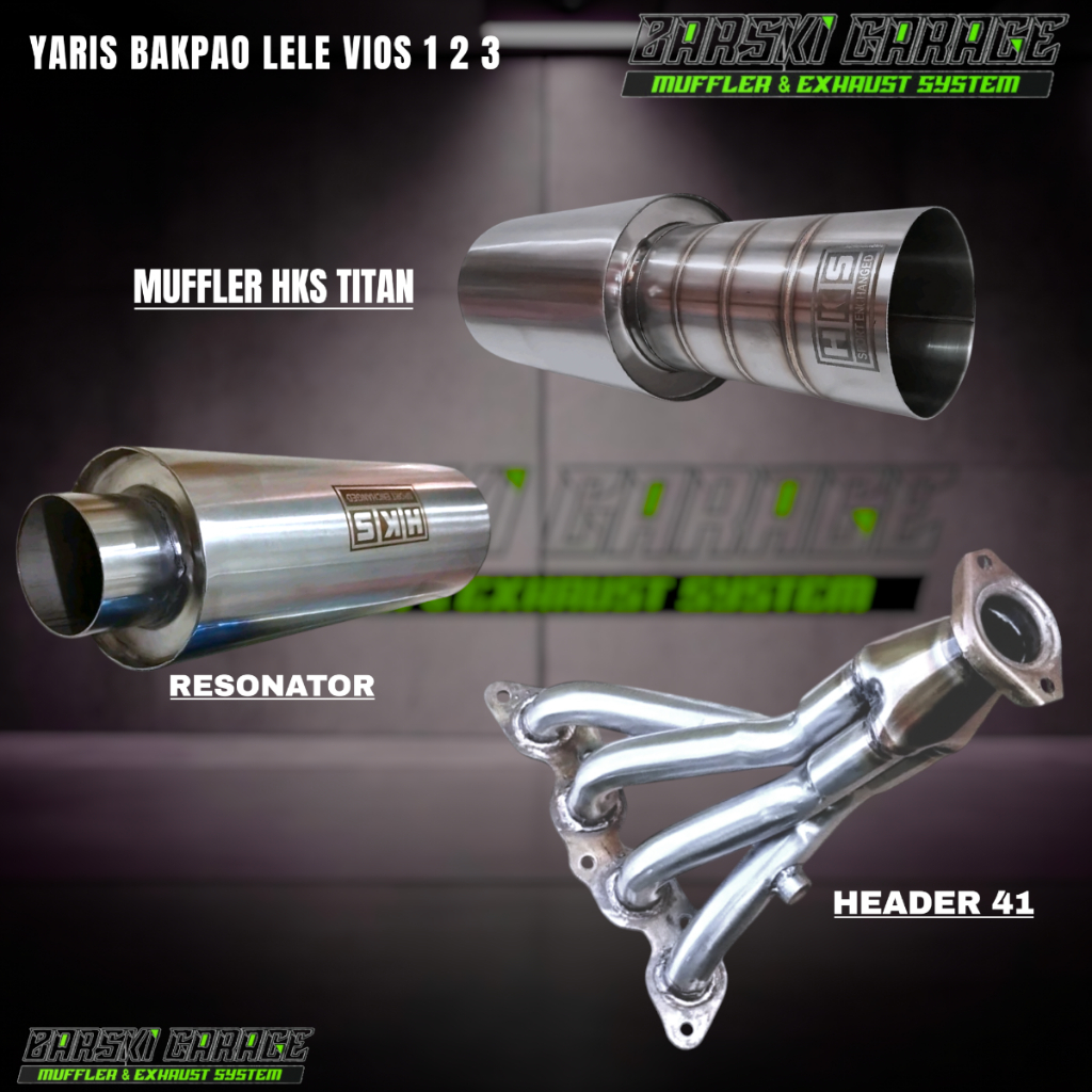 Fullset knalpot YARIS bakpao LELE VIOS GEN 1  GEN 2 GEN 3 SUARA BASS/KERING