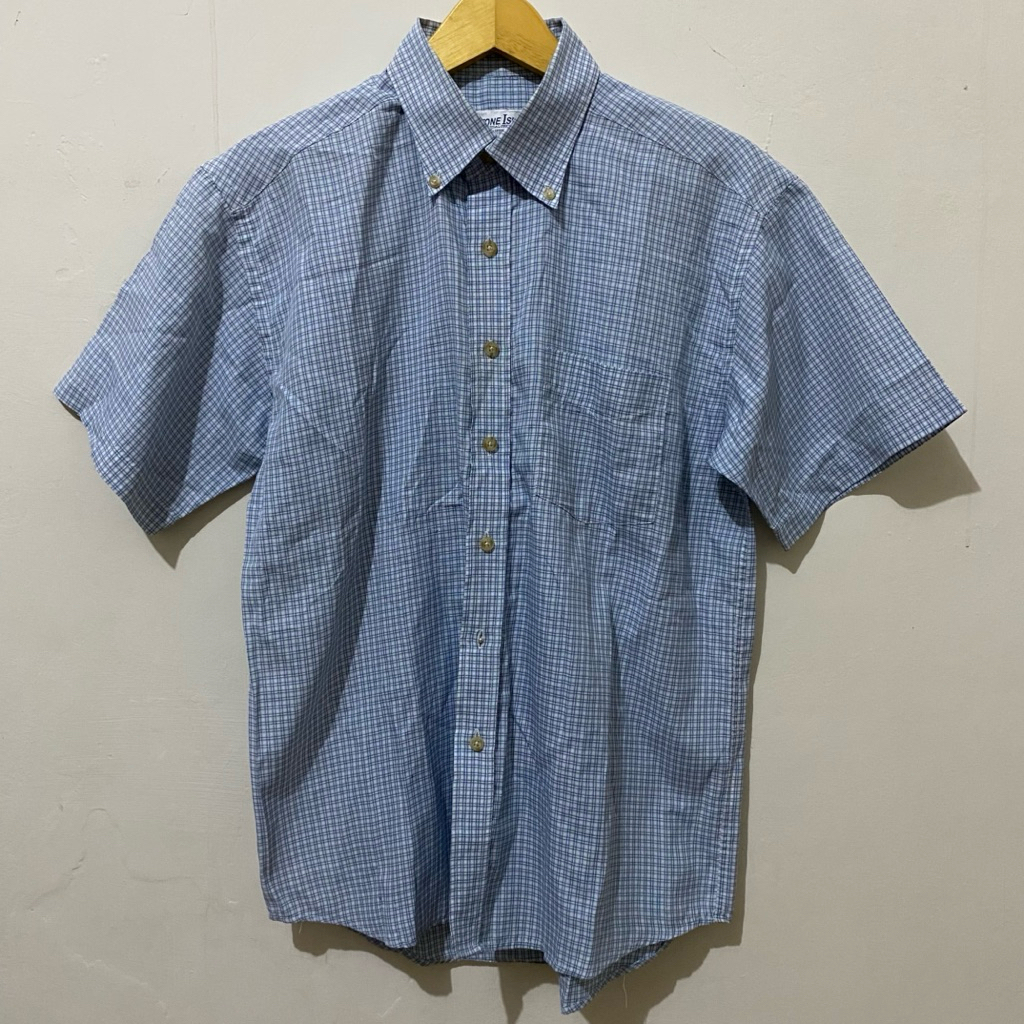 Stone Island Vintage Gingham Shortsleeve Kemeja Authentic