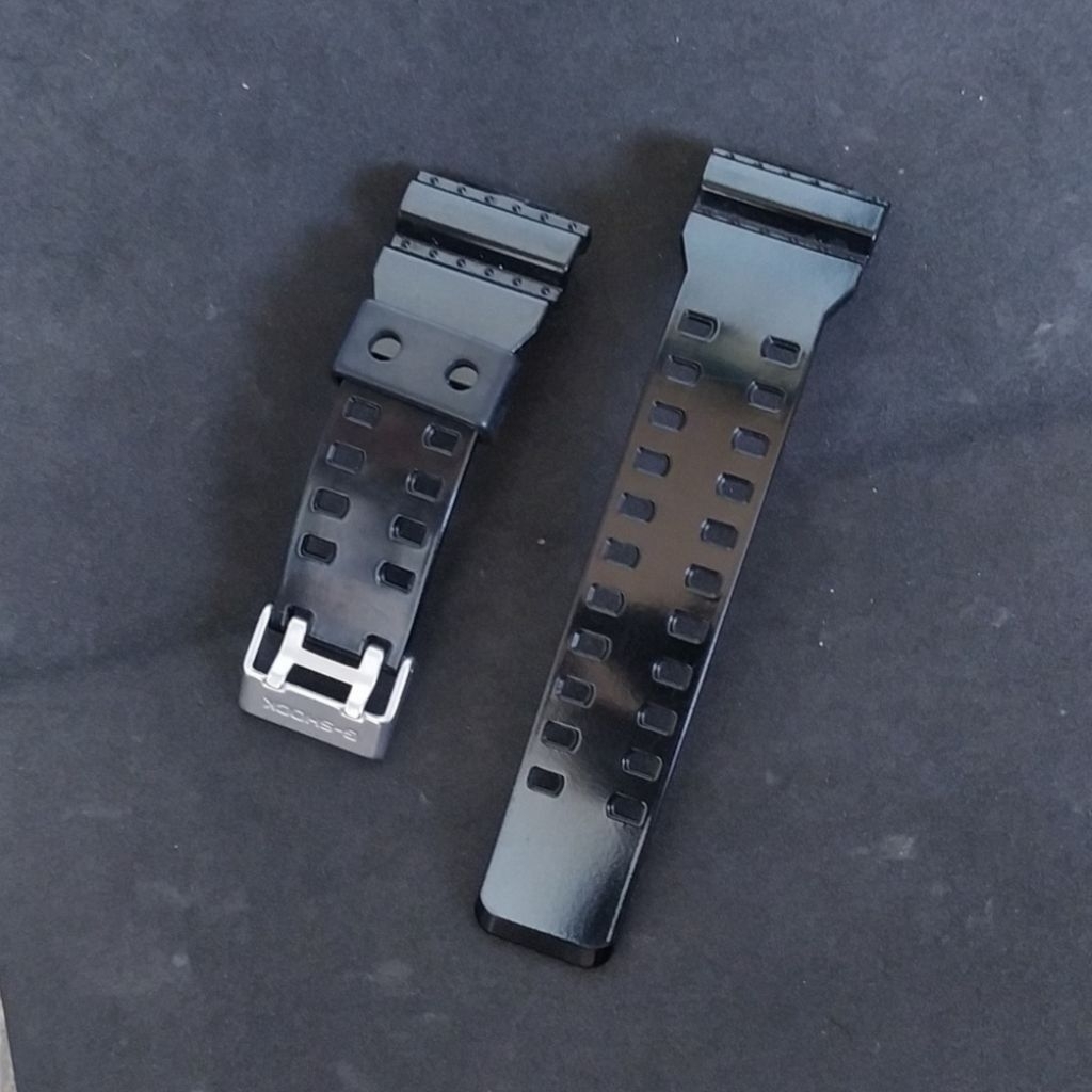 Tali Jam Tangan | Strap | CASIO G - SHOCK GA - 100CF ( ORIGINAL PART REPLACEMENT STRAP BLACK GLOSSY 