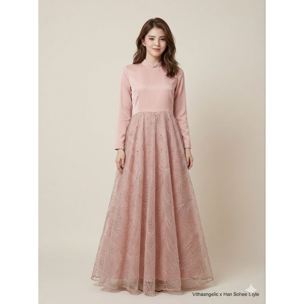 Dress Mekar Set Outer Brukat