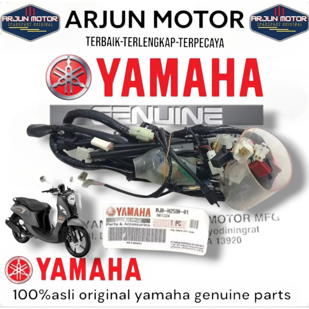 WIRE HARNESS ASSY KABEL BODY ASSY FINO FI 125 MIO FINO 125 ORIGINAL YAMAHA 100% BJ8-H2590-01