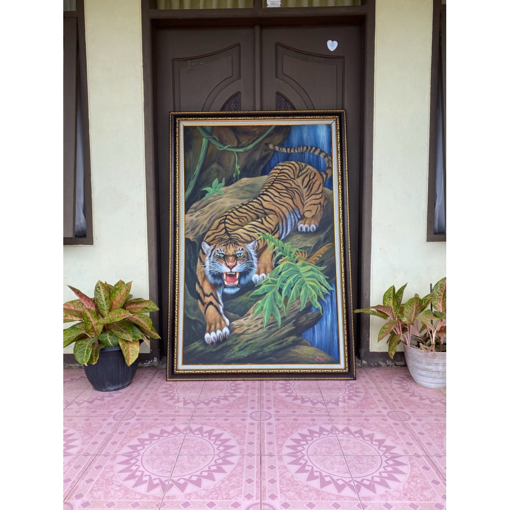 [preloved] JUAL MURAH LUKISAN BESAR HARIMAU