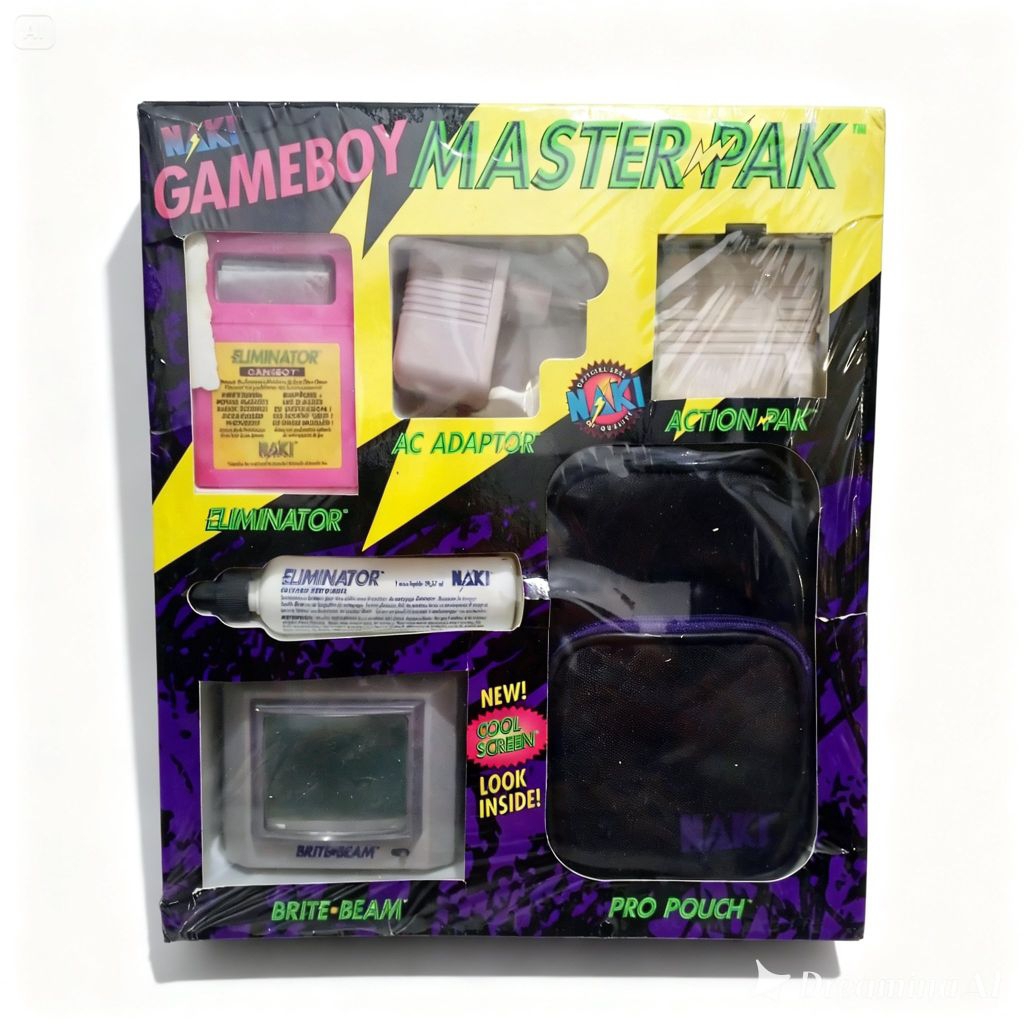 Naki Gameboy Master Pak Complete Set Vintage Nintendo Game Boy Accessories Rare, for Nintendo Gamebo