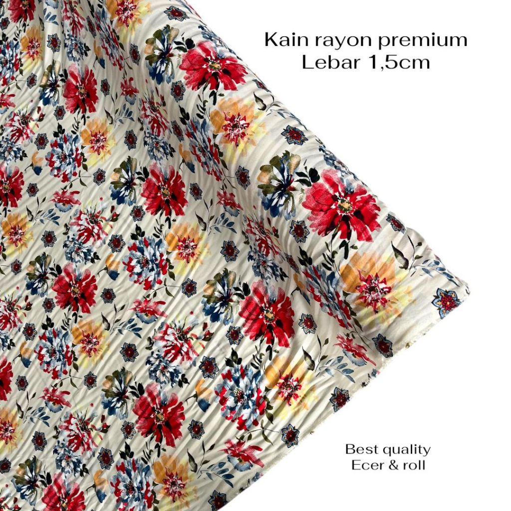 ( 0.5" Meter ) _Kain Katun Rayon Viscose Premium/Kain Rayon Premium/Kain Katun Rayon viscose Premium