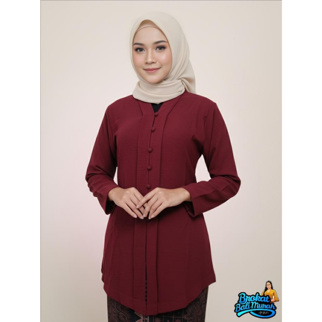 Kebaya Muslim Modern / Kebaya Bali Panjang / Kebaya Panjang untuk Hijab / Kebaya Kartini Panjang