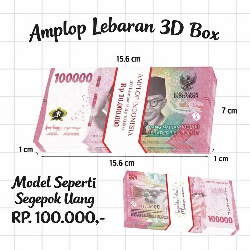 Amplop Lebaran Uang Gepokan