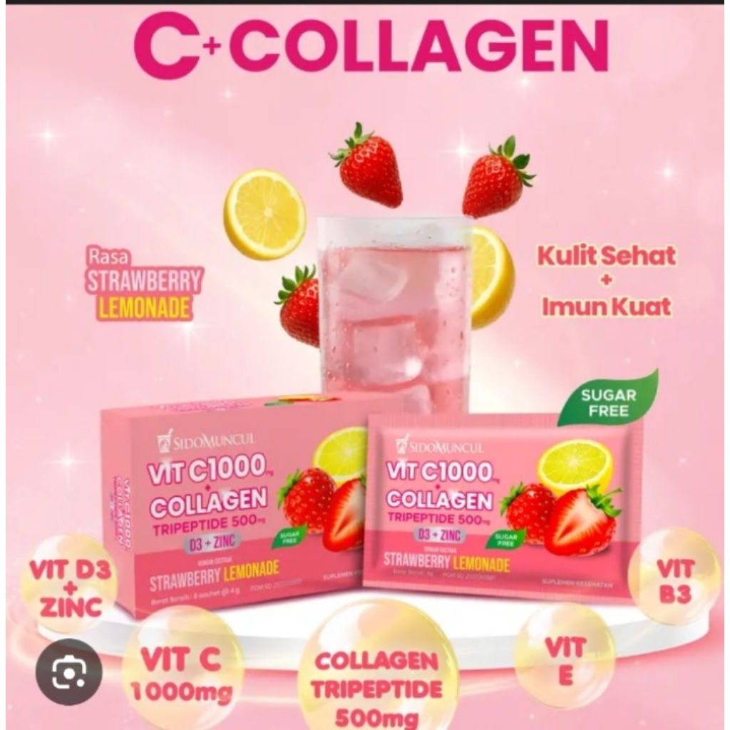 Minuman Serbuk Vitamin C Collagen Sidomuncul 1000mg