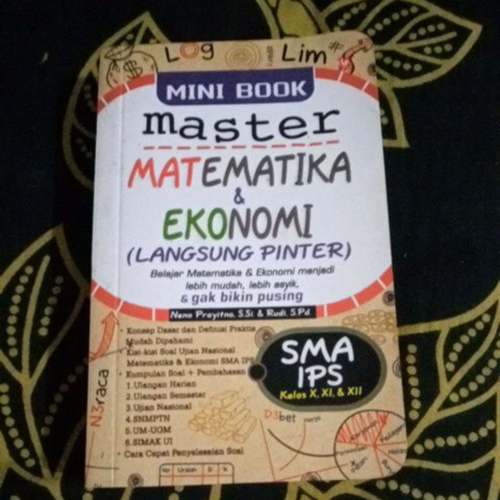 Buku Saku Mini Book Master Matematika dan Ekonomi