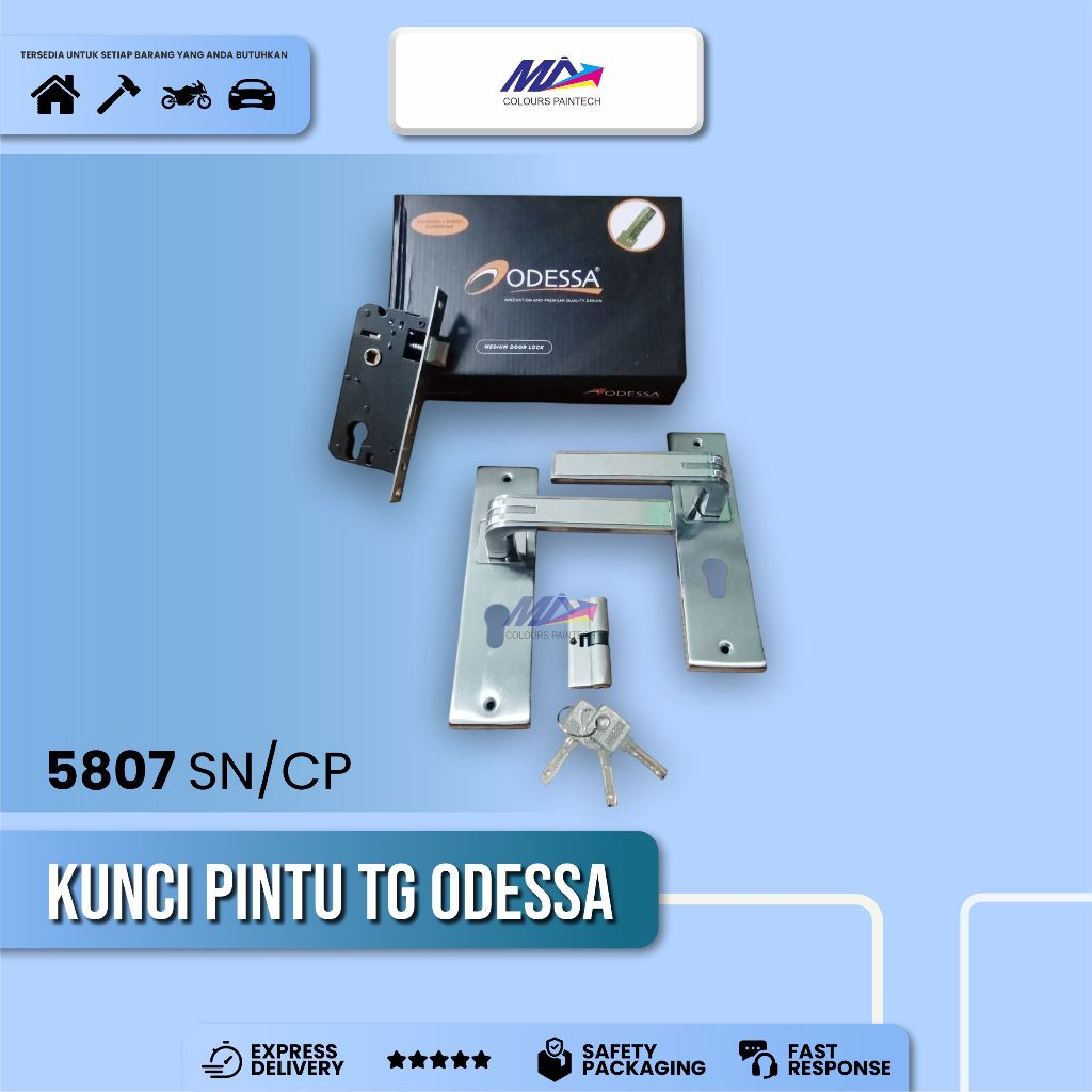 KUNCI PINTU TANGGUNG ODESSA 5807 SN/CP