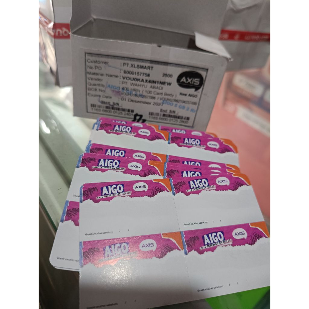 voucher kosong Axis 20sn(5 lembar)