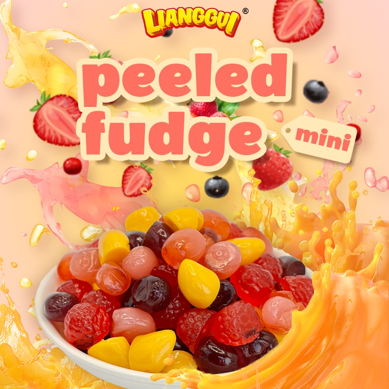 Lianggui Permen Buah Jelly Kupas Buah Permen Lunak Aneka Buah Rasa Kenyal Halal 300G Jajan Lebaran