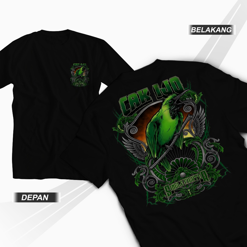 Kaos CUCAK IJO Single Fighter kaos Kicau Cucak ijo