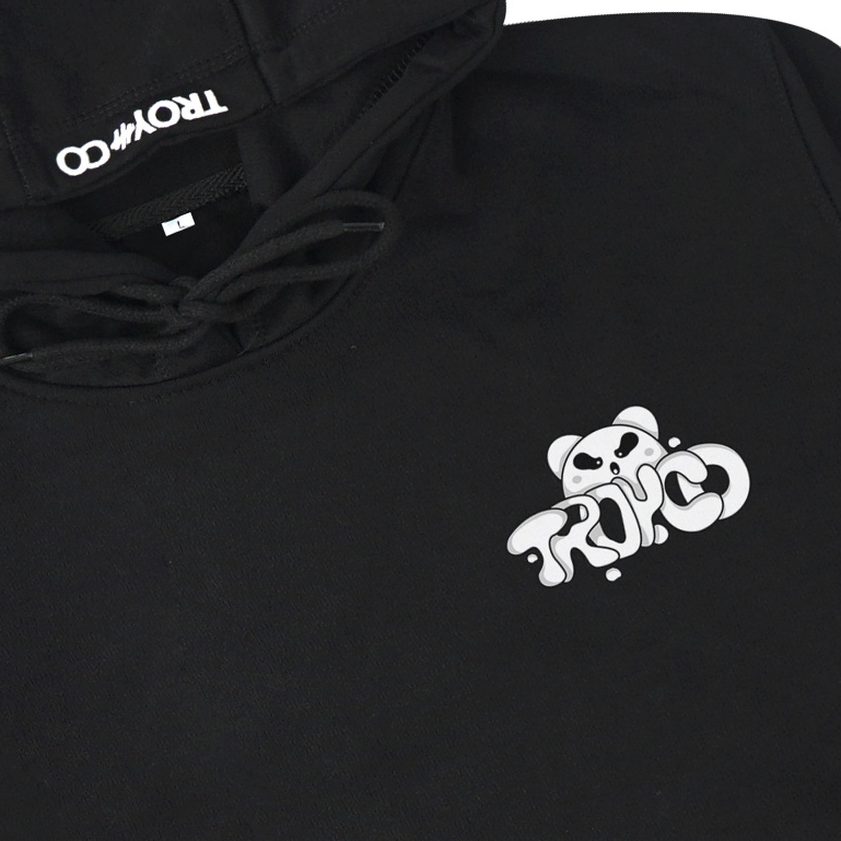 Troy Company Hoodie Black Doodle - Hoodie Pria Hitam KHD 2180