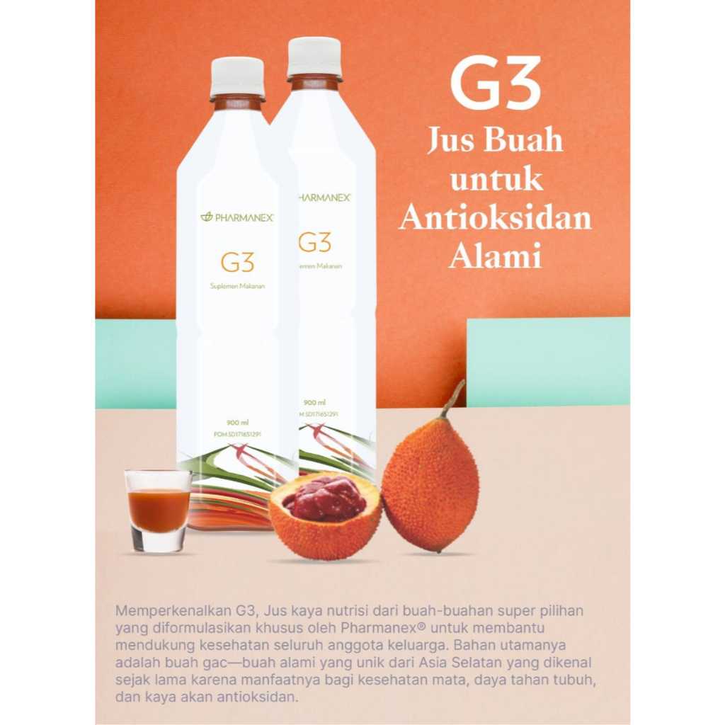 Pharmanex G3 Minuman penunjang kesehatan anak dan keluarga  isi 2 botol 1000ml