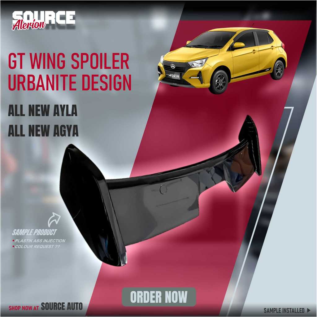REAR WING SPOILER URBANITE DAIHATSU ALL NEW AYLA 2023+ - TOYOTA ALL NEW AGYA