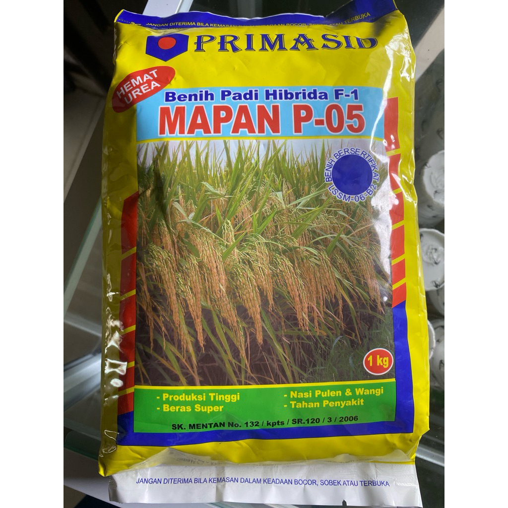 Bibit Padi Hibrida Mapan P05 Asli Original | Pari Mapan Kemasan 1kg