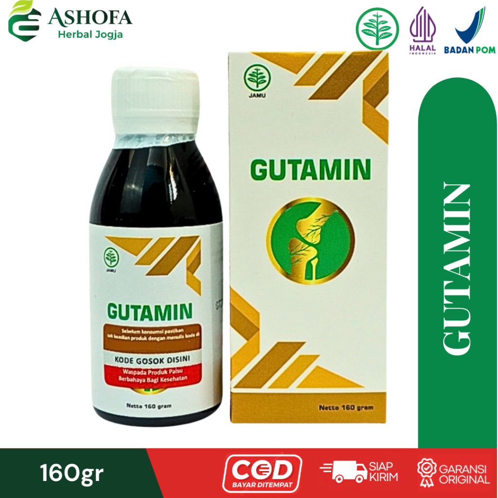 GUTAMIN Madu Herbal Persendian Original | Nyeri Sendi, Asam Urat & Rematik | BPOM | Madu Herbal Prem
