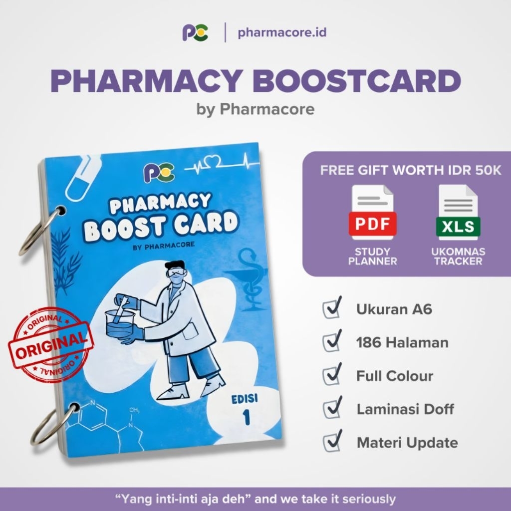 PHARMACORE Pharmacy Boostcard (Buku Saku Farmasi/ UKMPPAI/UKAI/UKOMNAS)