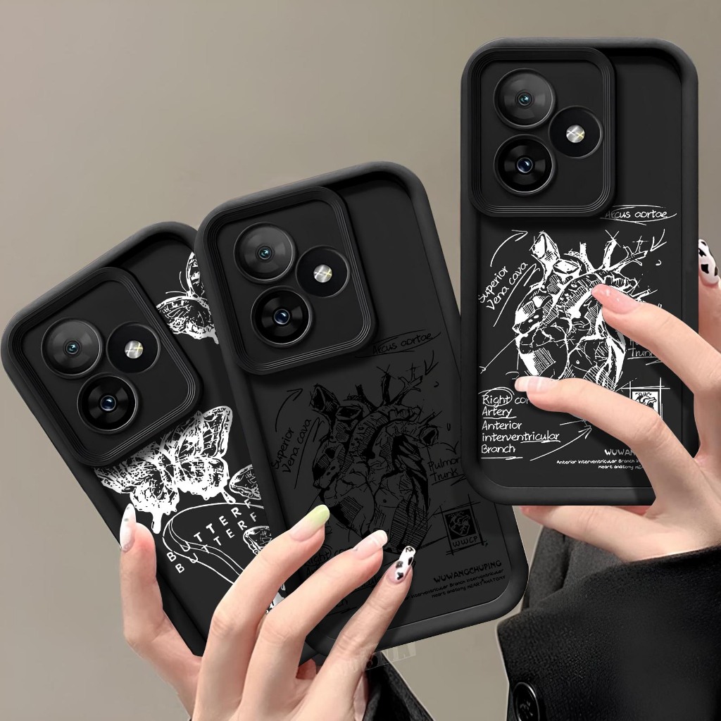 Softcase Realme Note 60 Note 60X  - Casing HP Realme Note 60 Note 60X - Slicon Timbul Realme Note 60