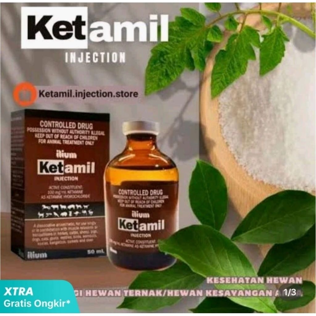 KETAMIL ILLIUM 50 ML ASLI 100% ORIGINAL OBAT UNTUK HEWAN ANASTESI