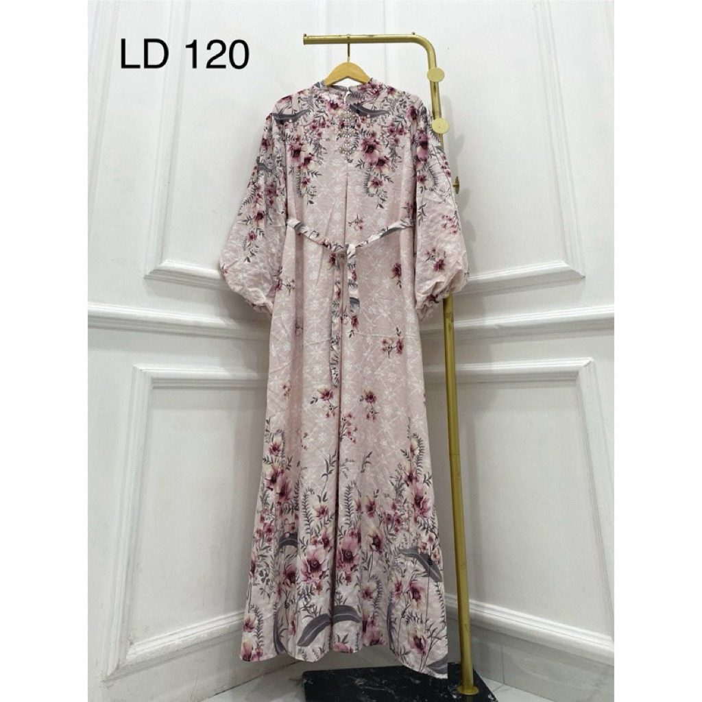 GAMIS LEBARAN CERUTI BABYDOLL DRESS BRUKAT RAMADHAN IDUL FITRI SET DENGAN HIJAB SET KERUDUNG MURAH K