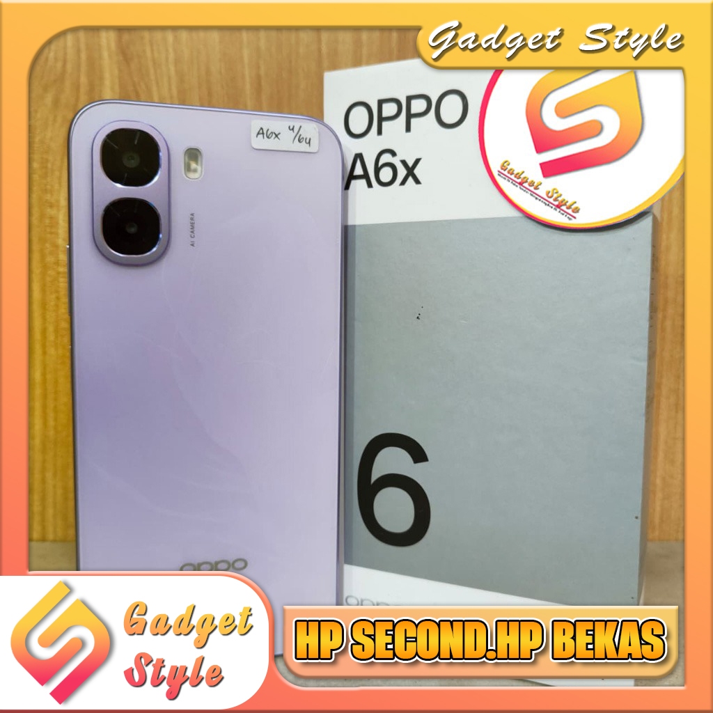 Oppo A6X 4G Ram 4/64GB | Ram 4/128GB | Ram 6/128GB | Ram 6/256GB Second Resmi Gadget Style Store