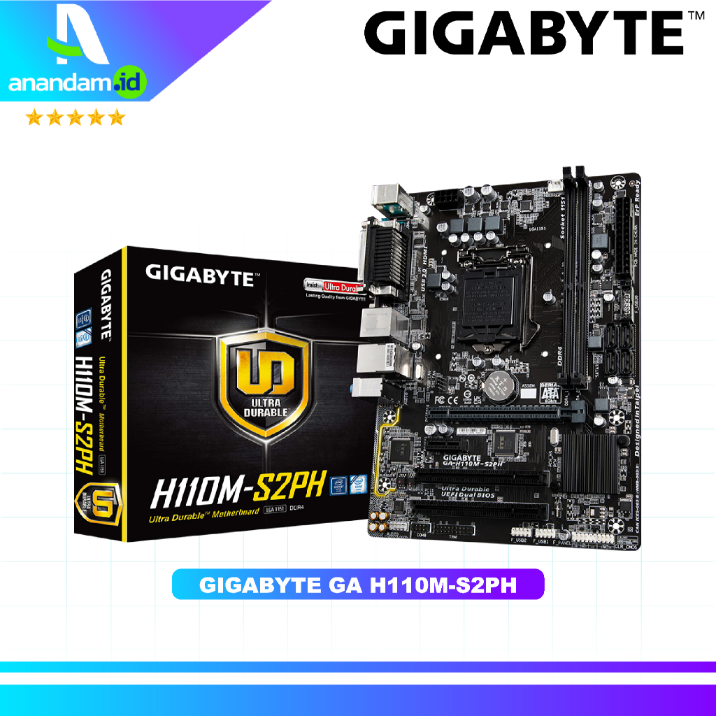 Motherboard Gigabyte GA-H110M-S2PH (LGA1151, H110, DDR4)