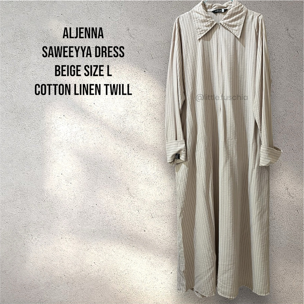 preloved aljenna saweeyya dress beige size L