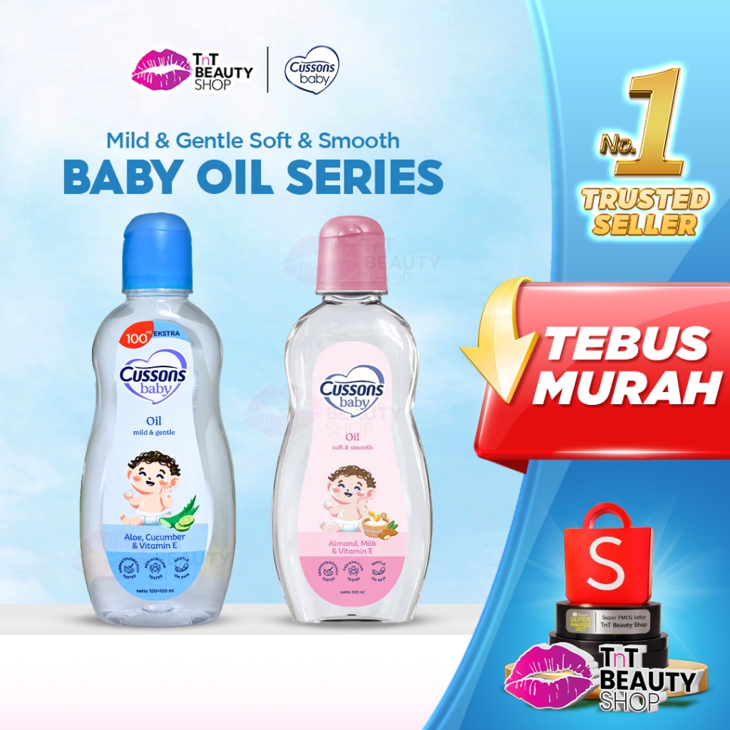 Cussons Baby Oil Series - Cussons Baby Oil 50ml + 50ml - Cussons Baby Oil 100ml + 100ml - Soft & Smo