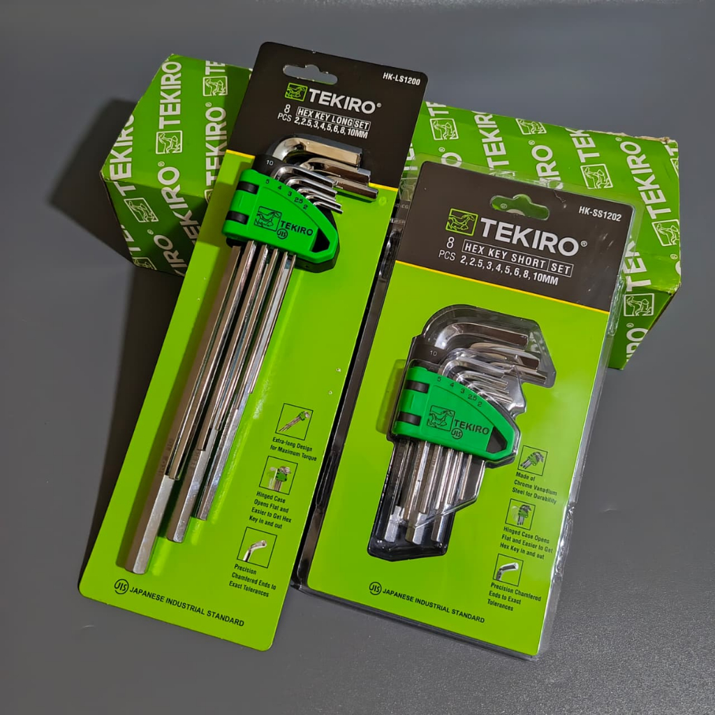 Kunci L Tekiro Extra Long Panjang Hex key Set 8pcs / Kunci l tekiro 1 set lengkap ori