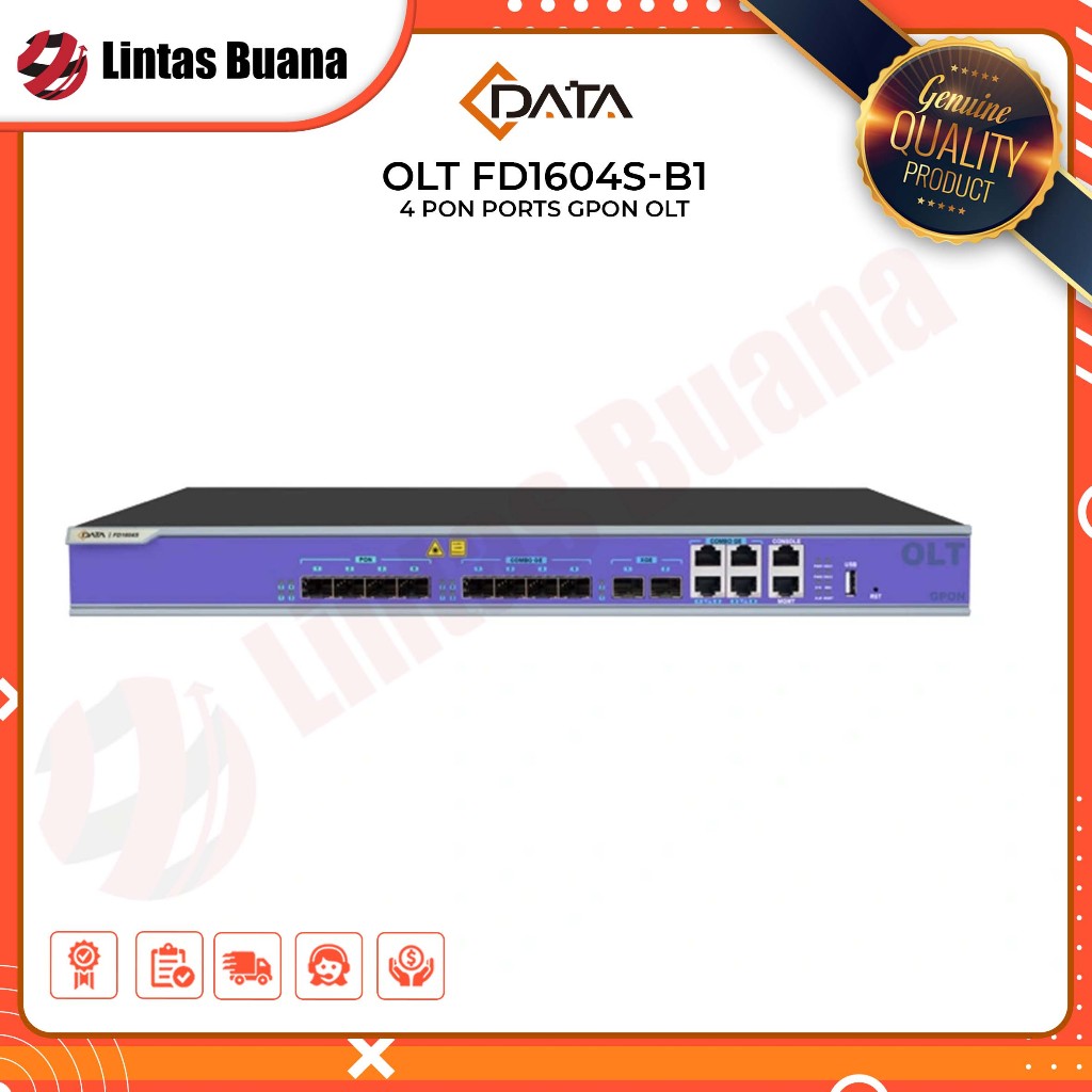 C-Data GPON OLT 4 port PON L3 AC+DC Power GPON OLT CDATA 4PON FD1604S