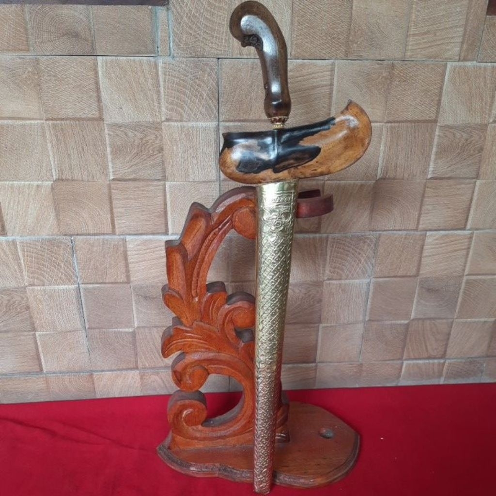 Keris Kyai Carubuk Luk 7 Sepuh,Pamor Tunggul Kukus,Janur Sinebit