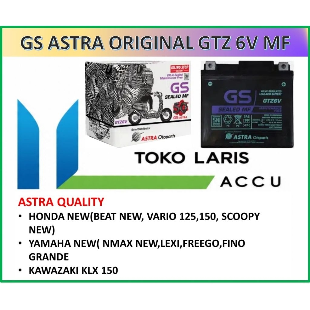 aki gs Astra gtz 6v