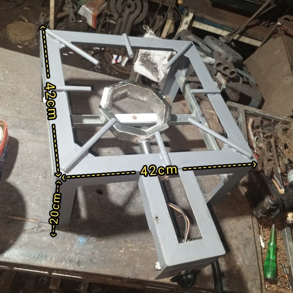KOMPOR GAS RAKITAN API BESAR 1 TUNGKU STAINLESS ANTI KEROPOS