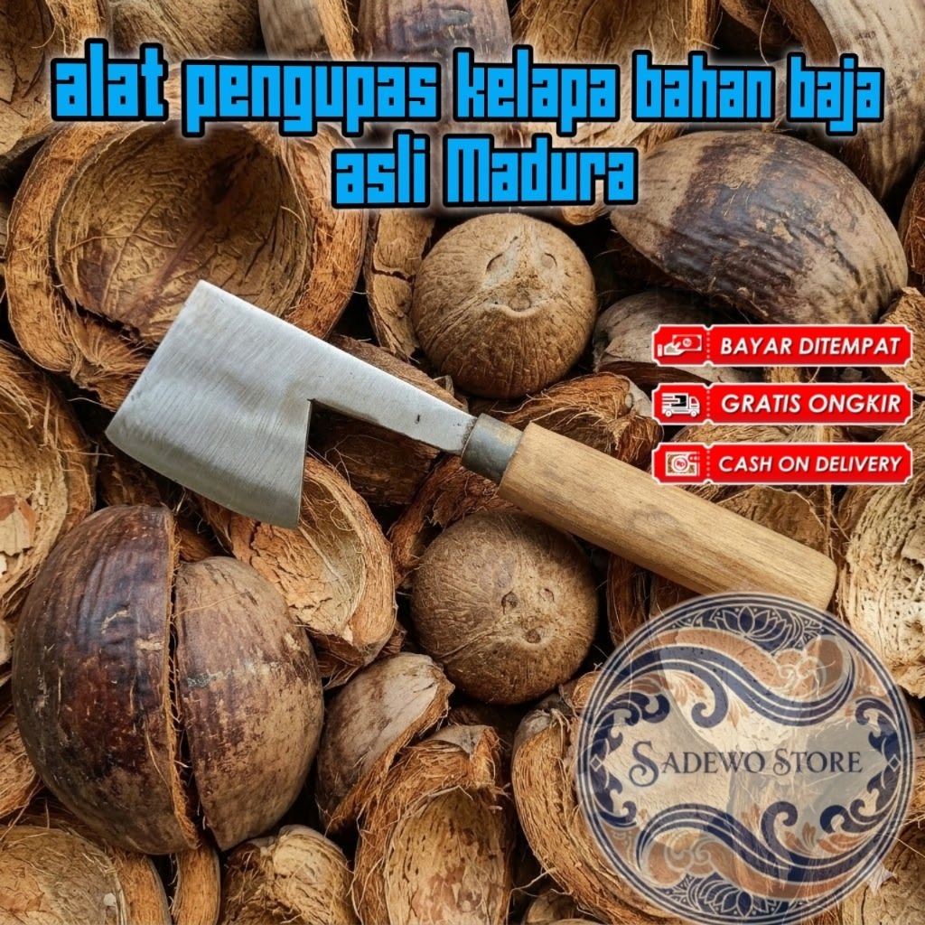 kapak mini alat pengupas kelapa bahan baja asli madura