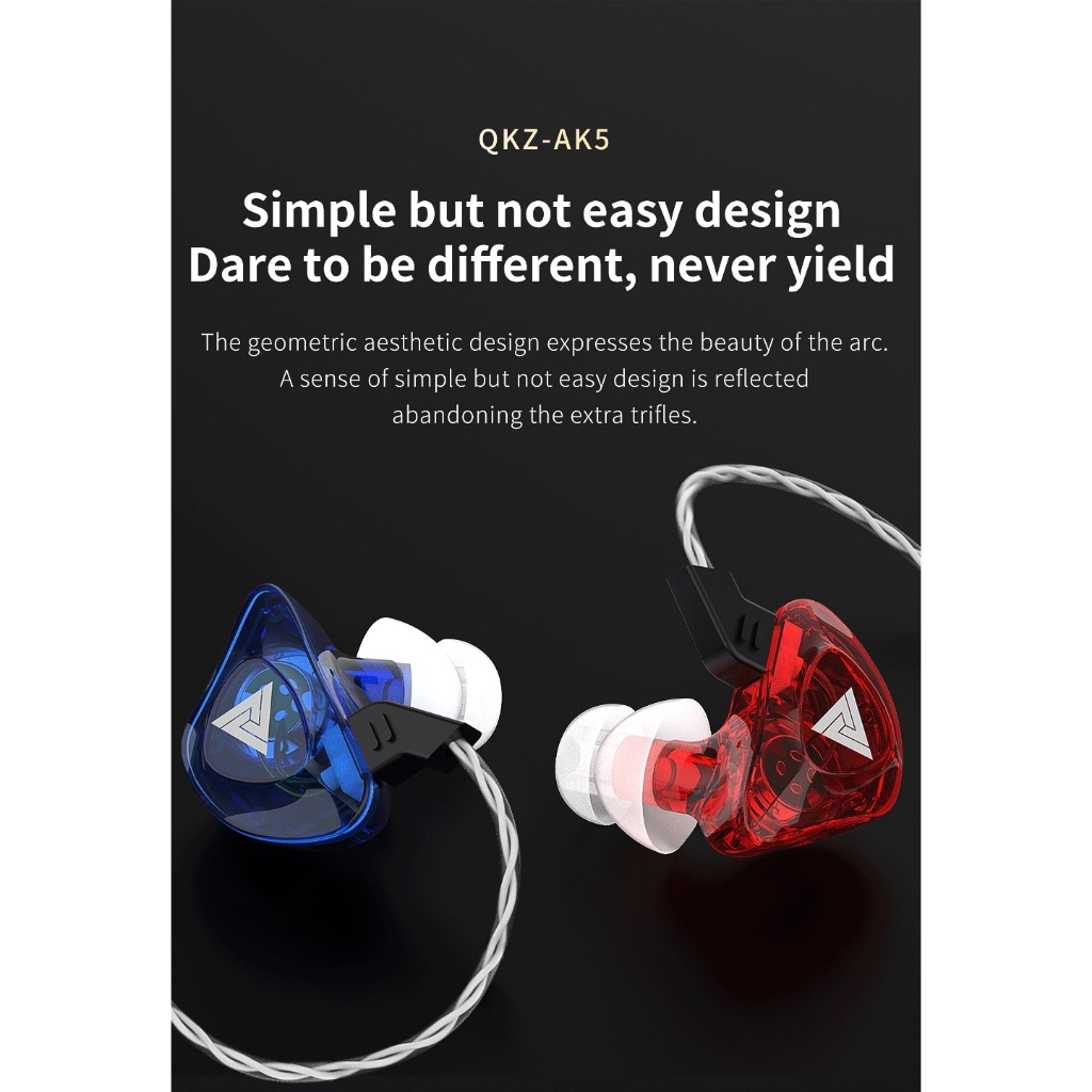 QKZ AK5 Earphone In-Ear Stereo Sound dengan Mikrofon