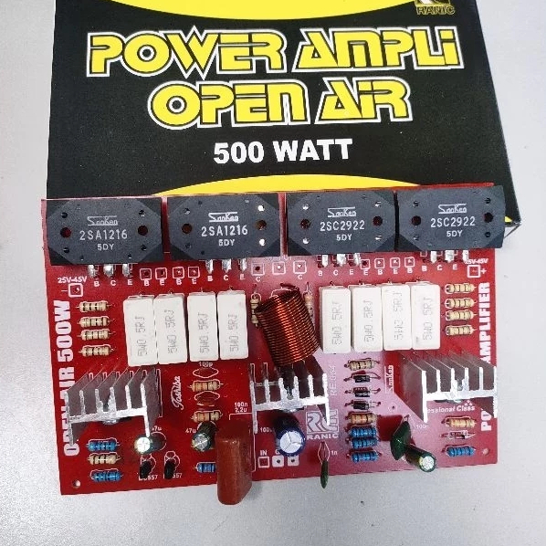 Kit Power Amplifier Open Air 500 Watt Plus Final Sanken