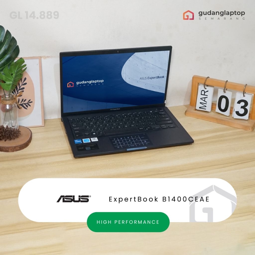 ASUS ExpertBook - B1400CEAE Core i3 - 1115G4 8/256 Fingerprint, WebCam, WiFi 6, Bluetooth, NumPad | 