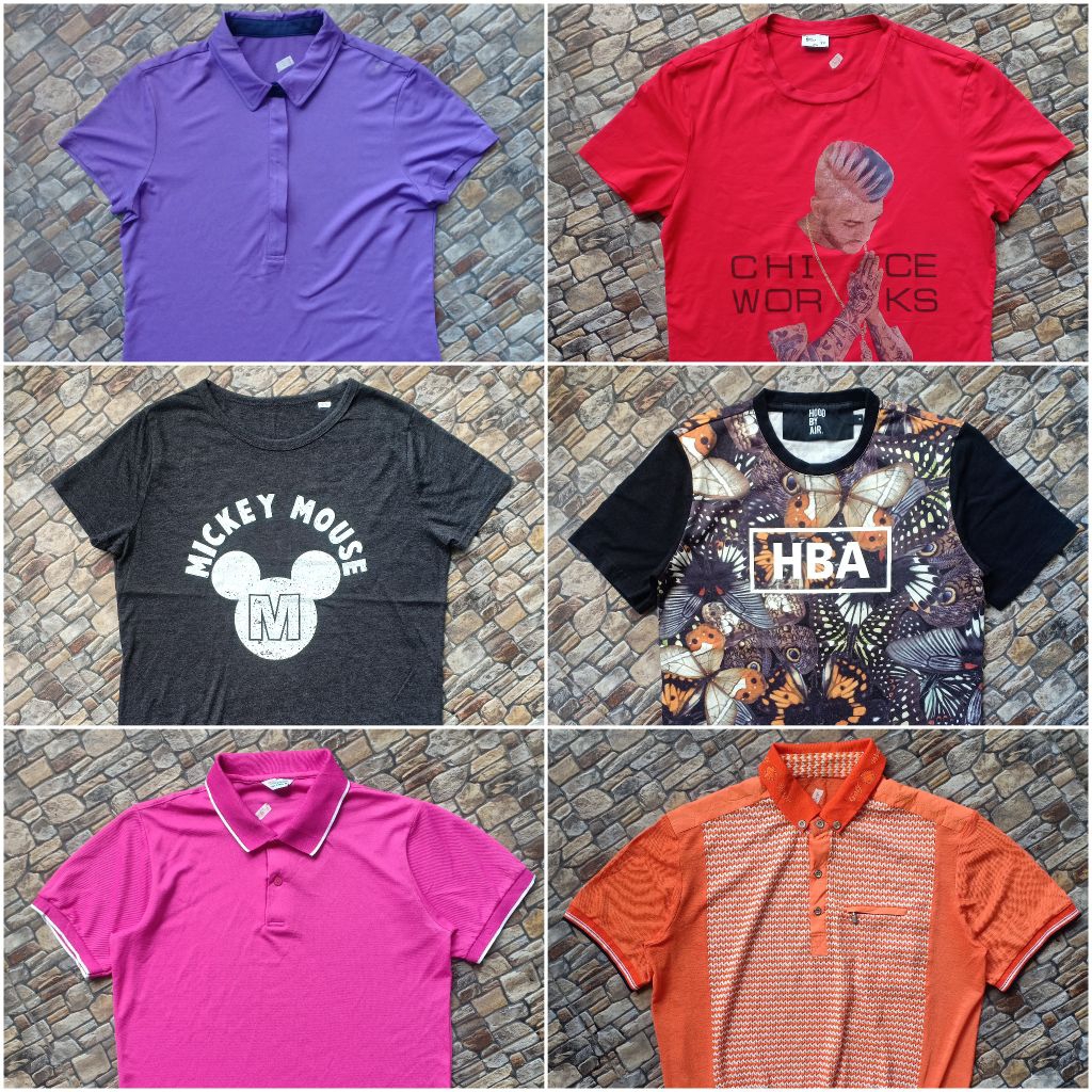 Tshirt Fashion cewe mix Jersey katun preloved bagus, Baju wanita PL branded original