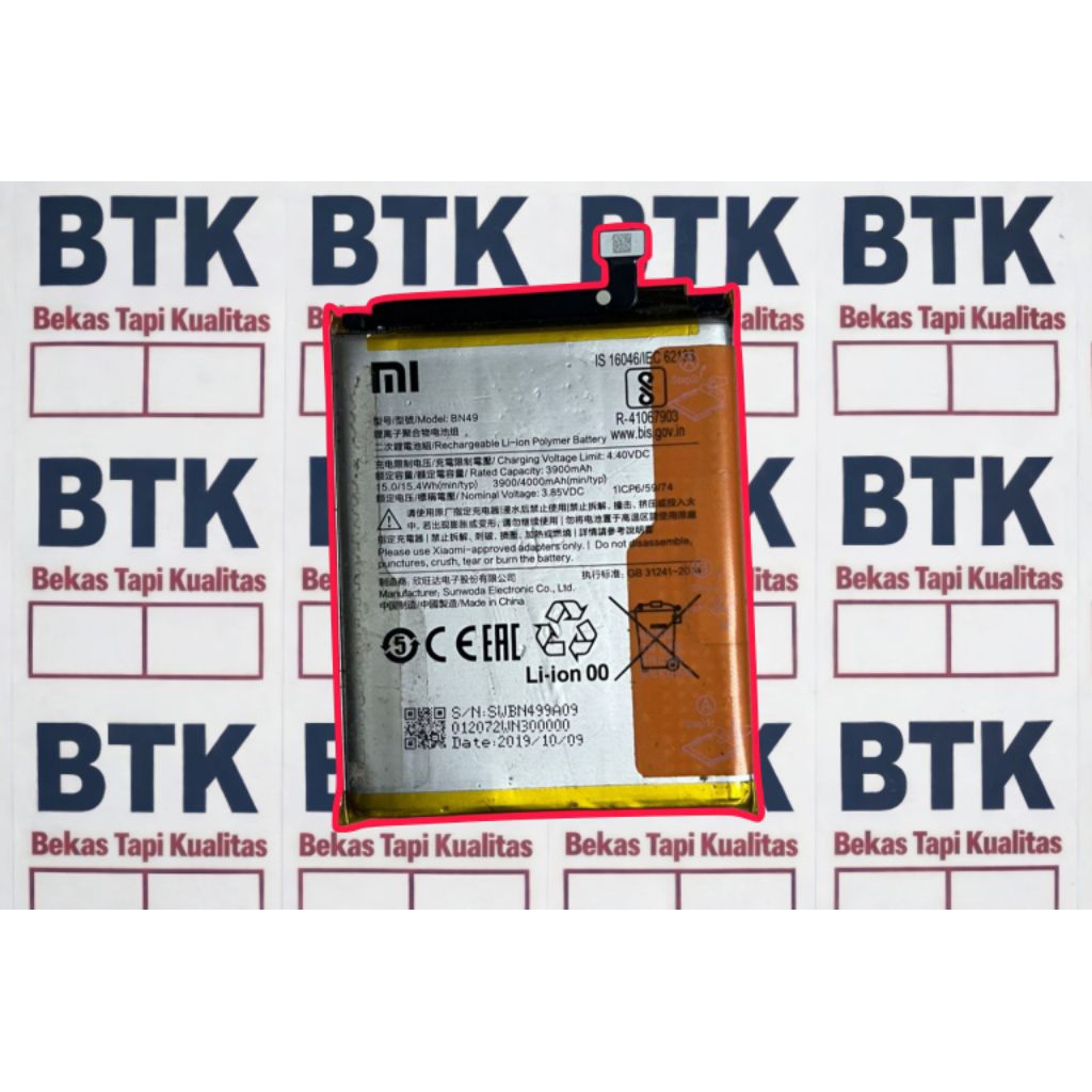 BATRE REDMI 7A ORIGINAL CABUTAN