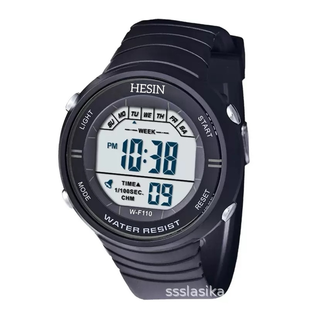 ARLOJI888 Jam Tangan Pria Hesin L8110 Digital Anti Air Strap Rubber/Karet(Dikirim Jakarta)