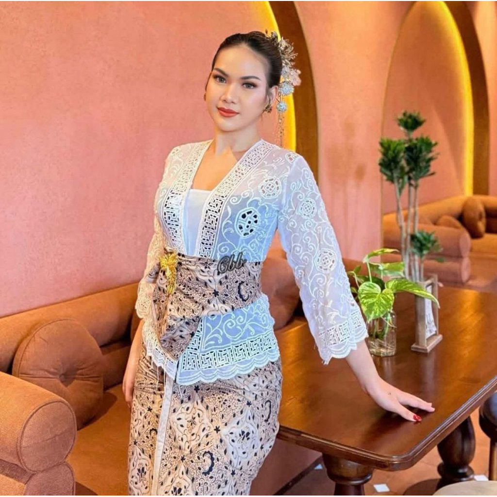 kain kebaya full kerawang terbaru encim bordir bali jahitan bali