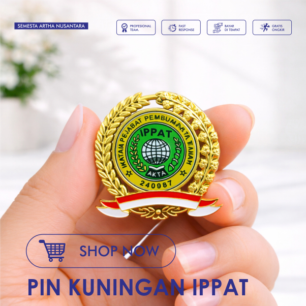 Pin bross pin IPPAD padi kapas bendera merah putih peniti Magnet