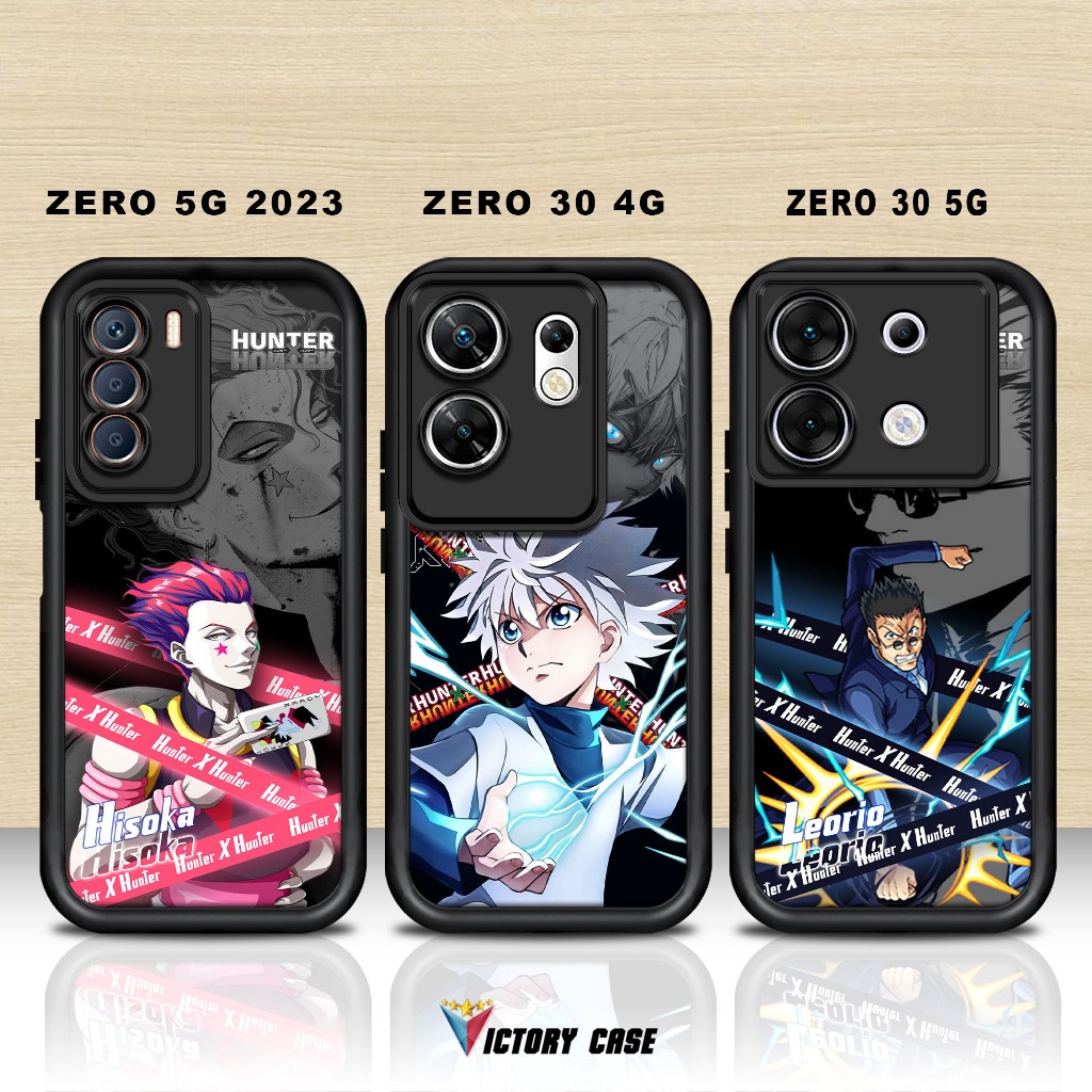 Softcase Glass kaca untuk INFINIX ZERO 5G 2023 ZERO 30 4G ZERO 30 5G HUNTERXHUNTER Casing Handphone 
