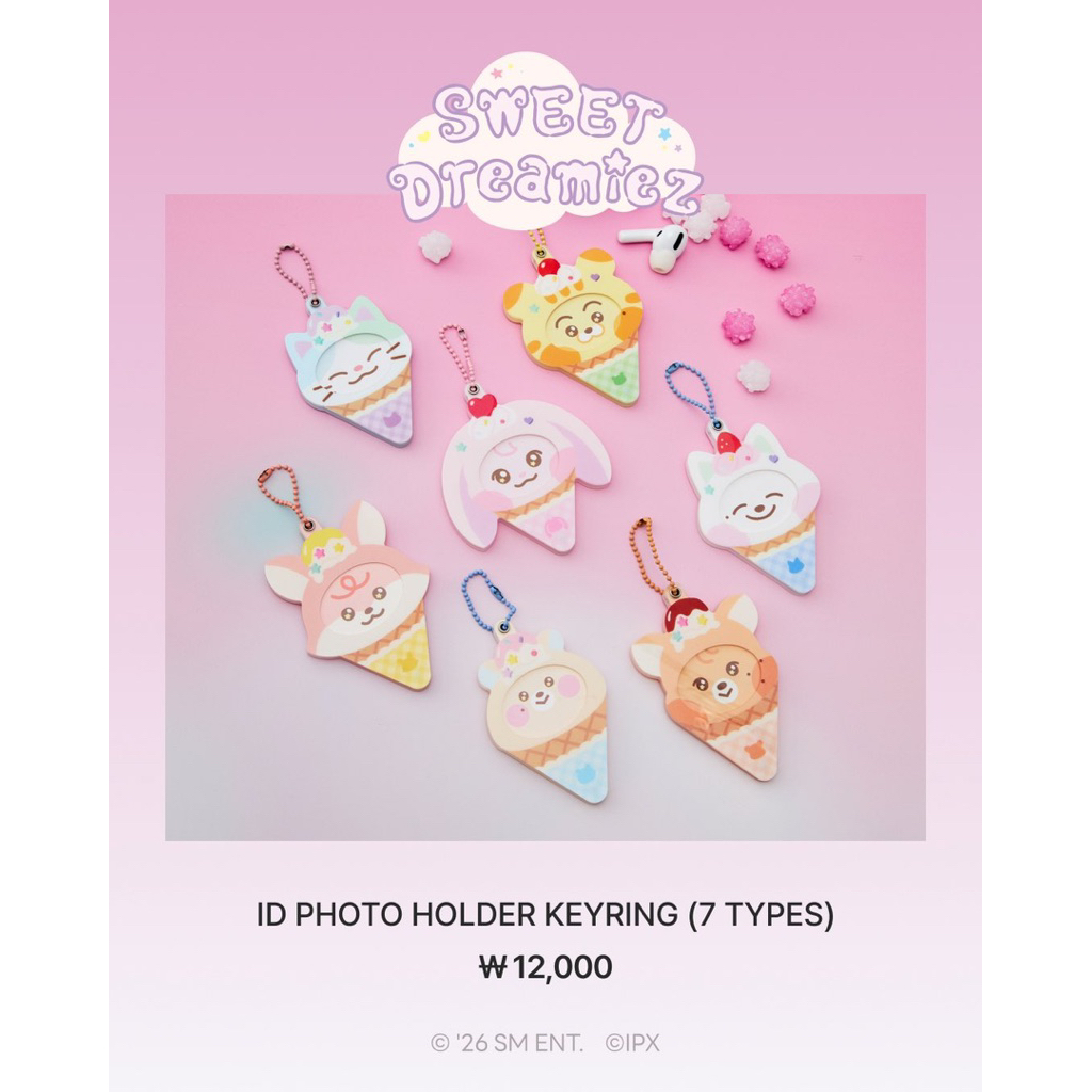 [PRE ORDER] MD ID PHOTO HOLDER KEYRING NCT DREAM SWEET DREAMIEZ LINE FRIENDS DOLL BONEKA MARK RENJUN