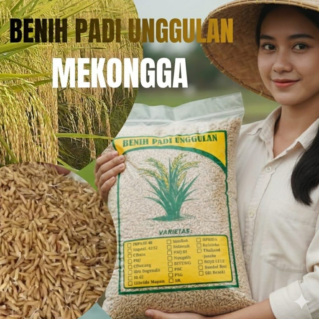 benih padi Mekongga unggul super kemasan 5kg