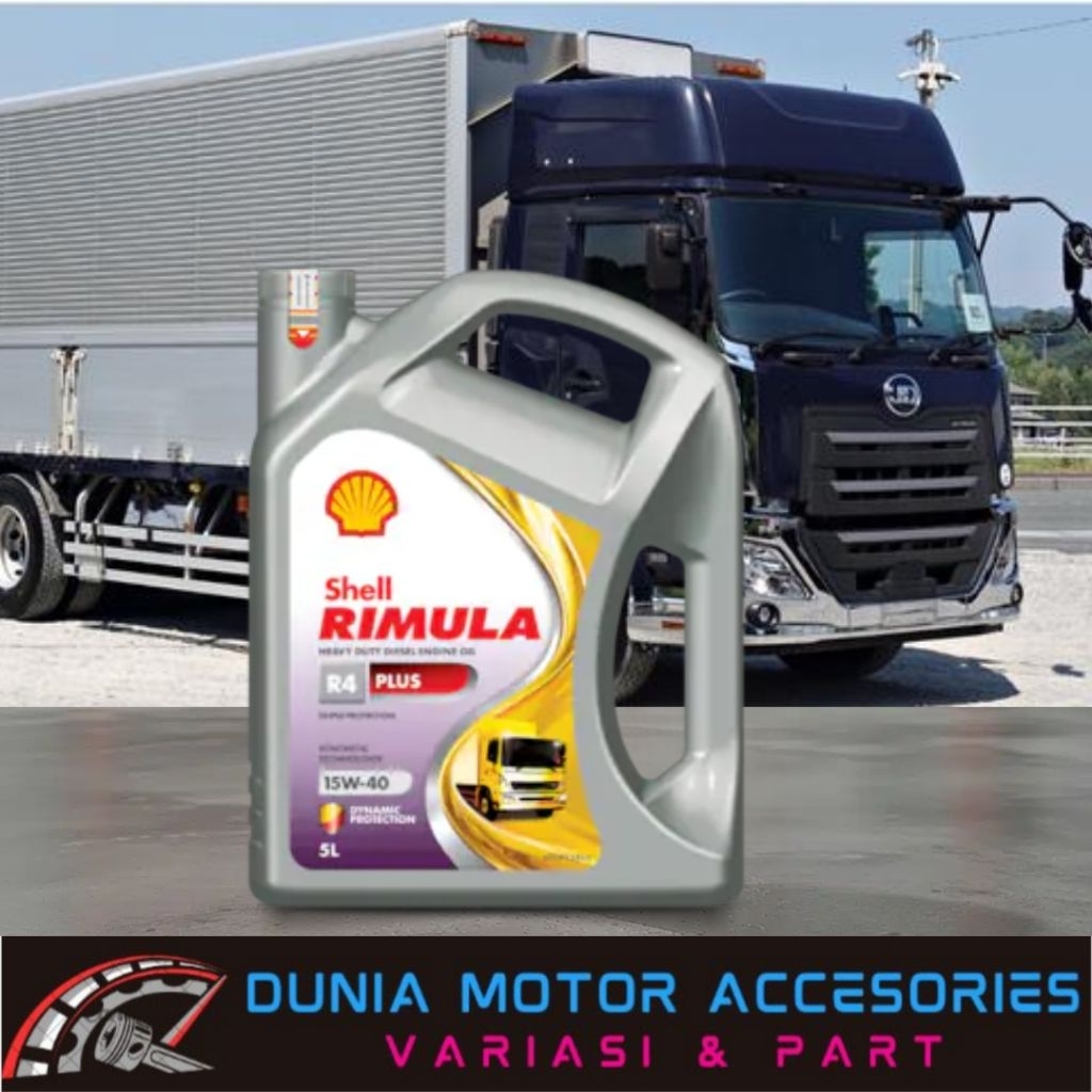 Oli mobil Shell Rimula R4X Plus 15W-40 5 Liter