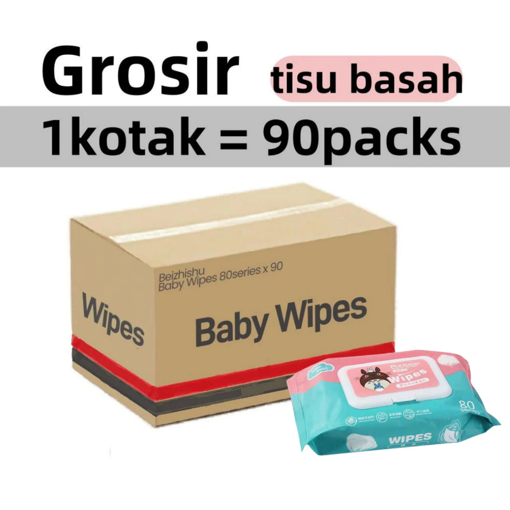 Tisu Basah Bayi Aman Grosir (1 Dus=90 Pack)