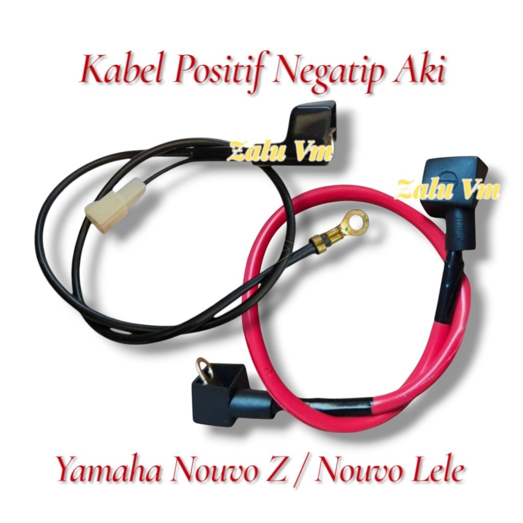 kabel aki positif negatip Yamaha Nouvo lele Nouvo z fullset kabel aki positif minus negatip aki